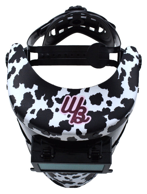 WoahBabes Cow Print Chopped Welding Hood