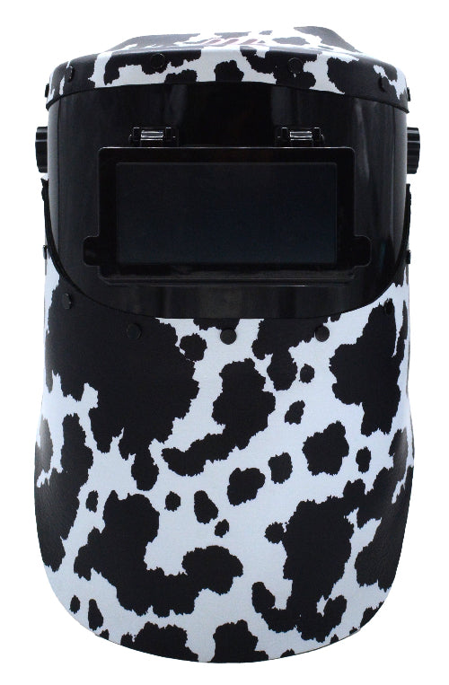 WoahBabes Cow Print Chopped Welding Hood