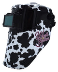 WoahBabes Cow Print Chopped Welding Hood